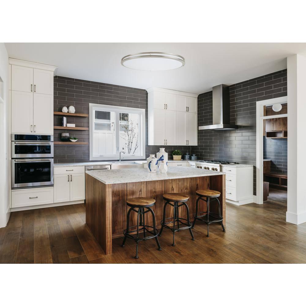Design House, 587261 32-inch LED Ceiling Light, Dimmable, Bed Hall Kitchen Entry, Brushed Nickel