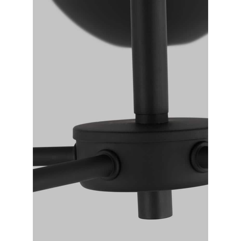 Generation Lighting Alvin 5 -Light Black Modern/contemporary For Use in Dining Rooms, Foyers, Kitchens, Living Rooms Chandelier