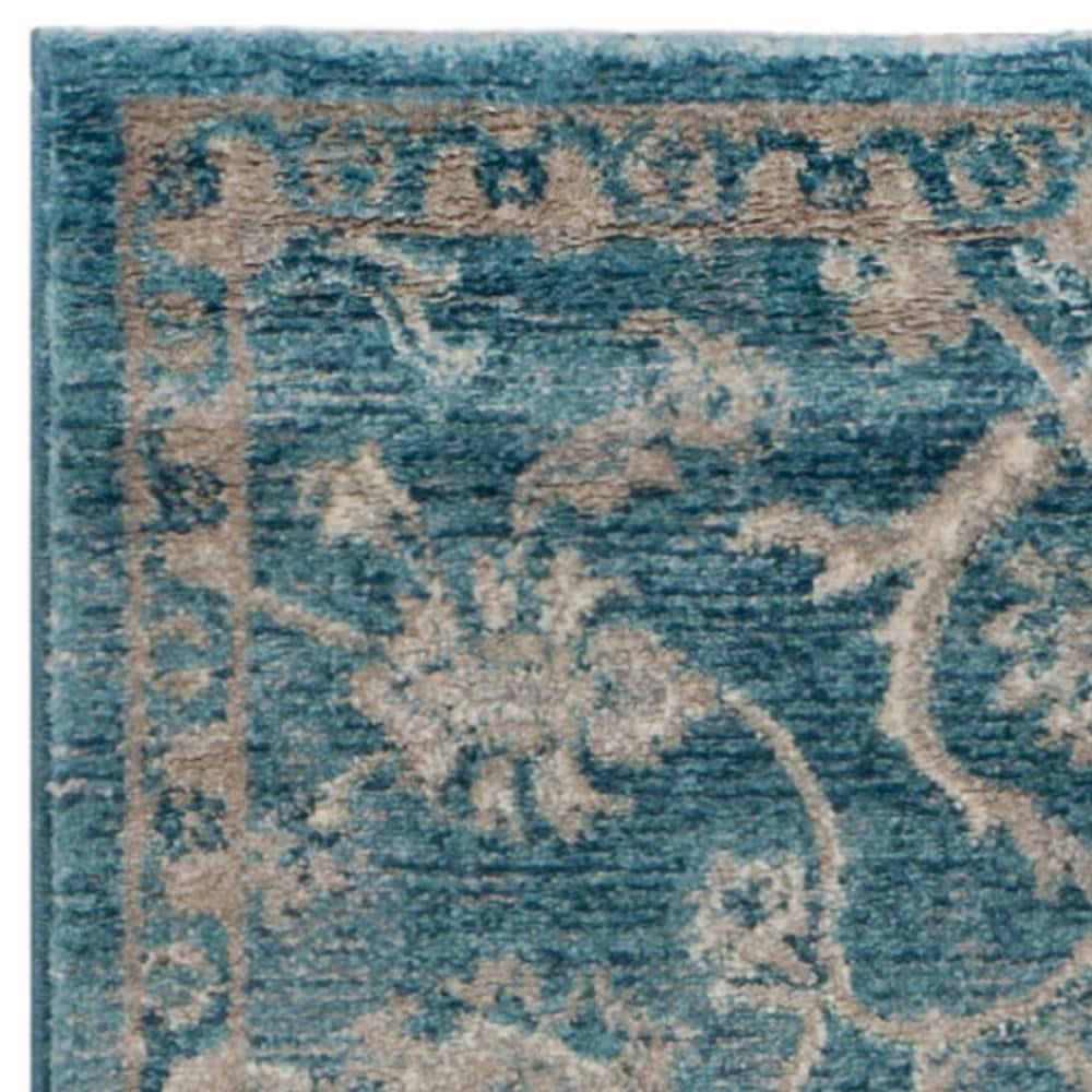Sofia SOF386 Power Loomed Indoor Runner Rug - Blue/Beige - 2'2"x8' - Safavieh.