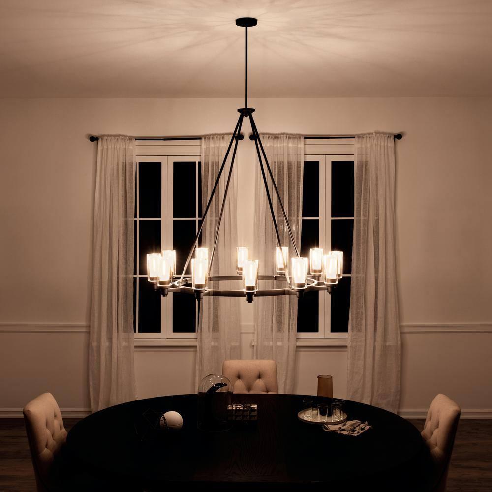 Twelve Light Chandelier With Soft Contemporary Inspirations 41 Inches Tall By 44.5 Inches Wide-Olde Bronze Finish Kichler Lighting 2347Oz
