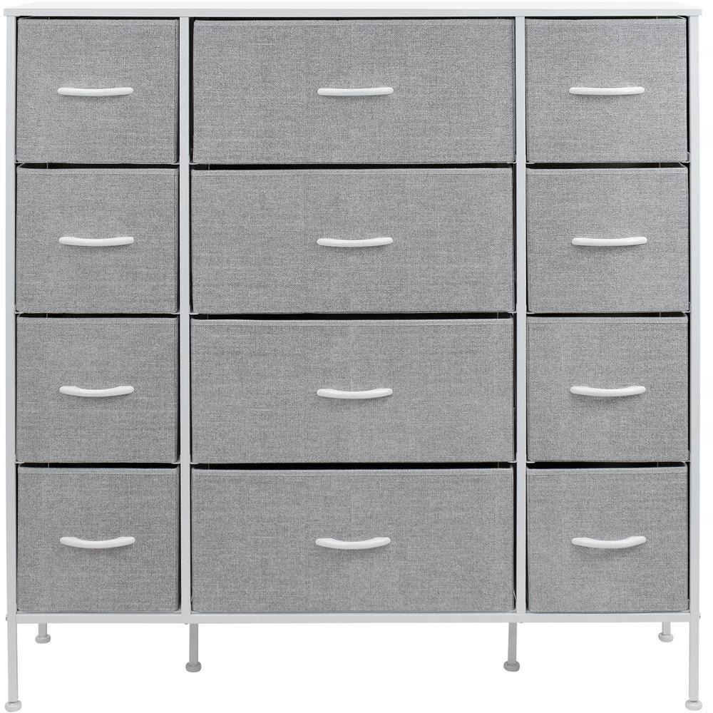 Sorbus Sorbus 12 Drawers Dresser with Steel Frame and Wood Top