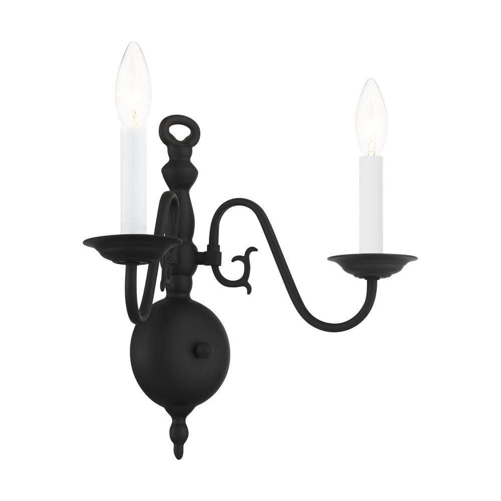 Livex Lighting Williamsburgh 2 - Light Wall Light in  Black