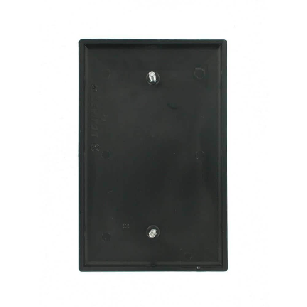 Leviton PJ13-E Wallplate 1-Gang Blank Midway Size Nylon - Black