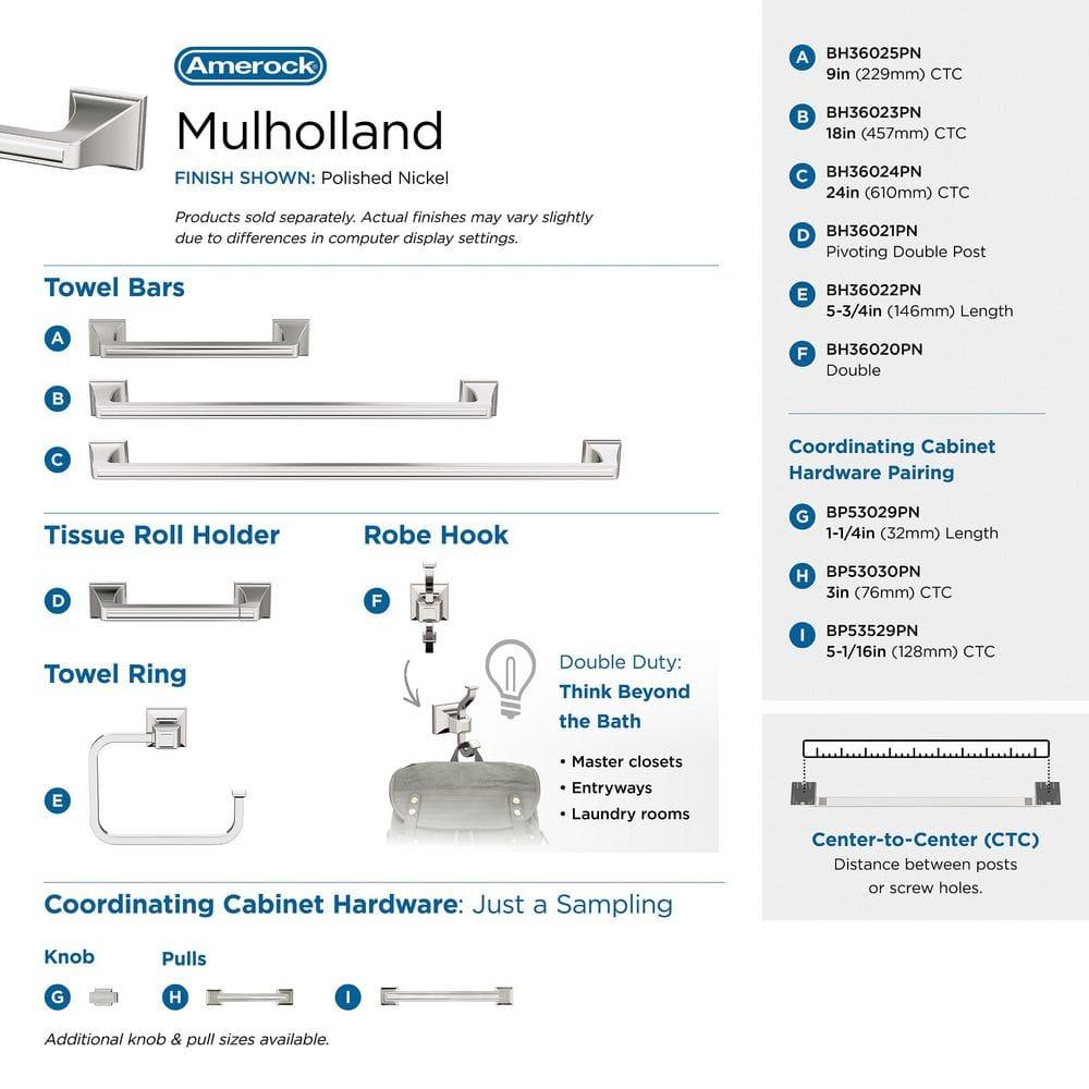 Mulholland Polished Nickel Open Towel Ring
