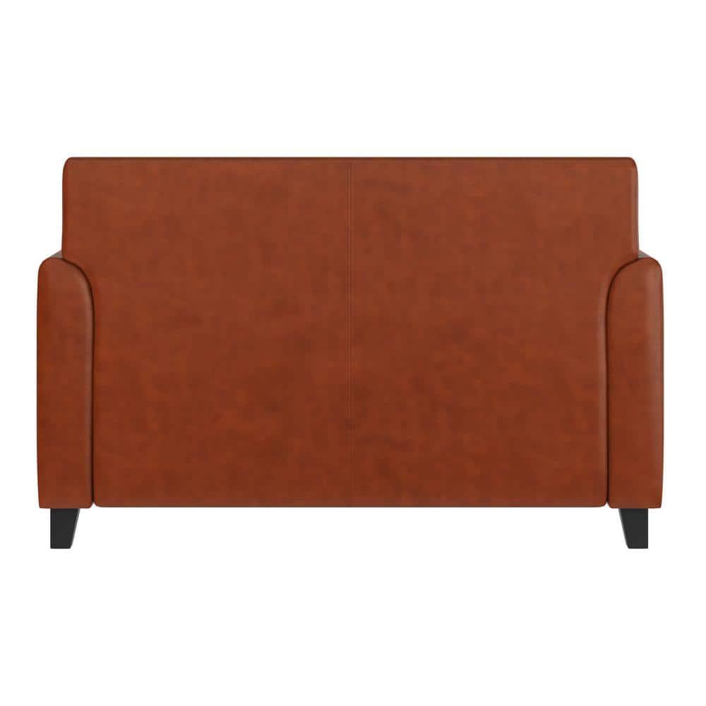 Hercules Junkersfeld 52" Modern LeatherSoft Upholstered Reception Loveseat