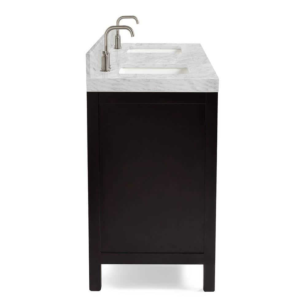 Cambridge Double Bathroom Vanity with Carrara Marble Top
