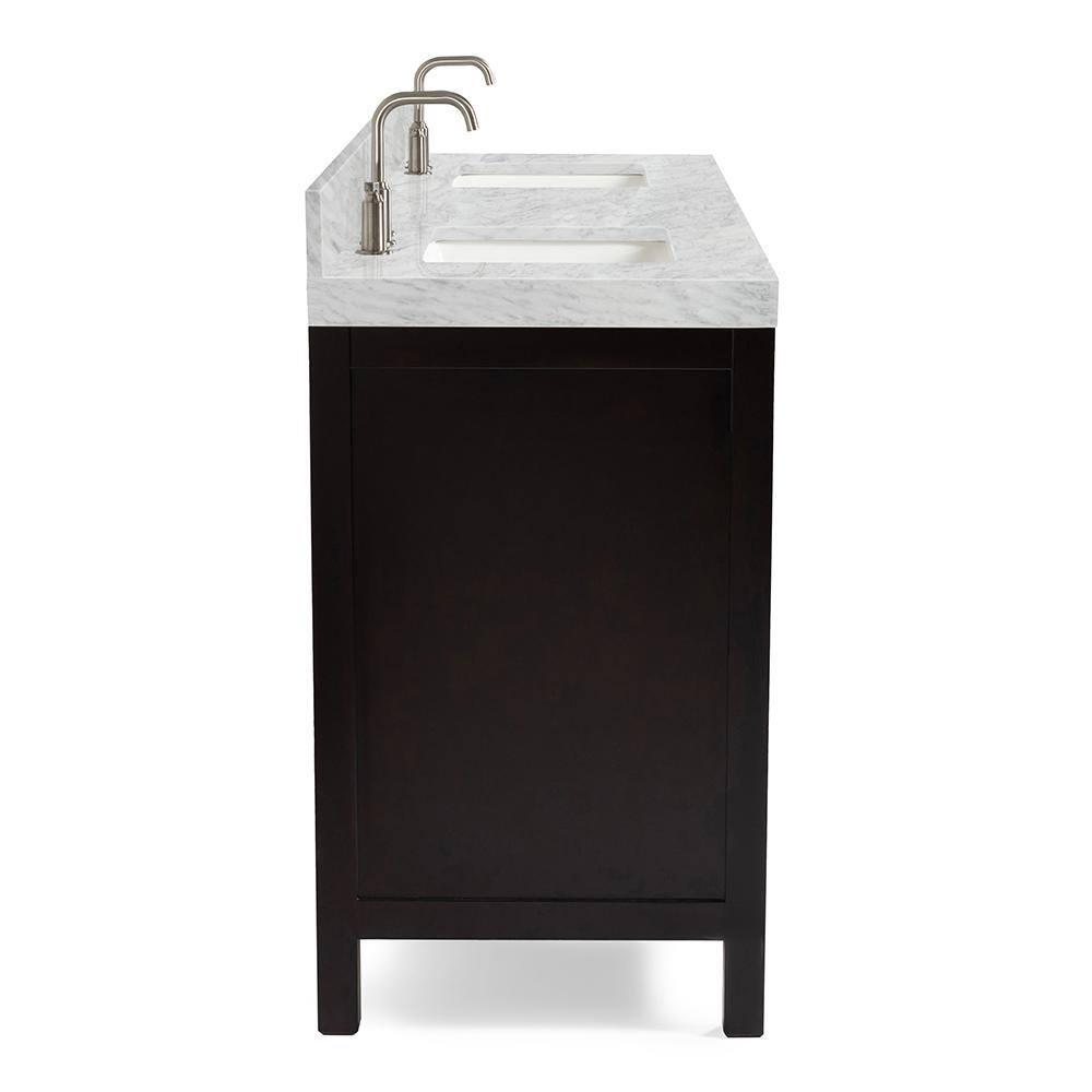 Cambridge Double Bathroom Vanity with Carrara Marble Top