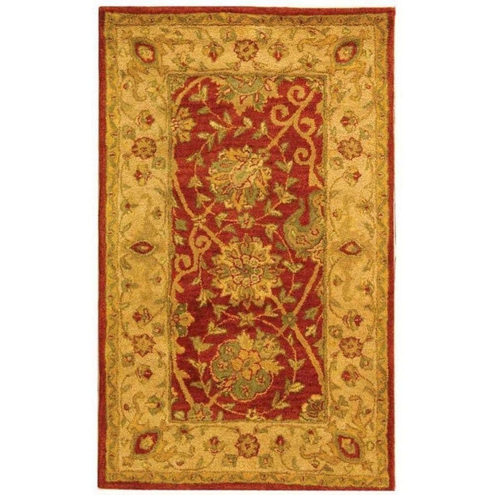 Antiquity AT21 Hand Tufted Indoor Area Rug - Rust - 4'x6' - Safavieh