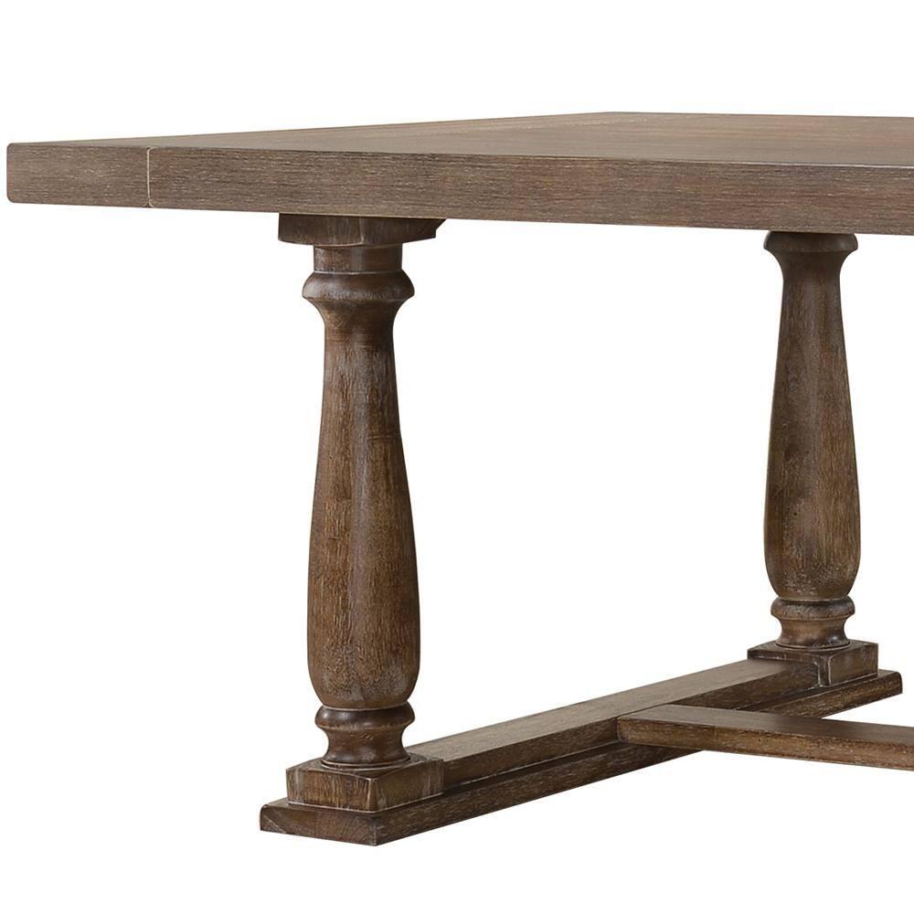 Rectangular Bernard Dining Table - Weathered Oak