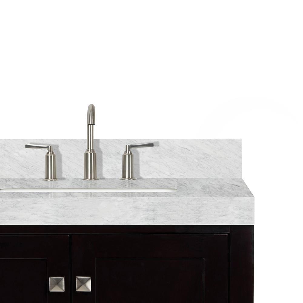 Cambridge Double Bathroom Vanity with Carrara Marble Top