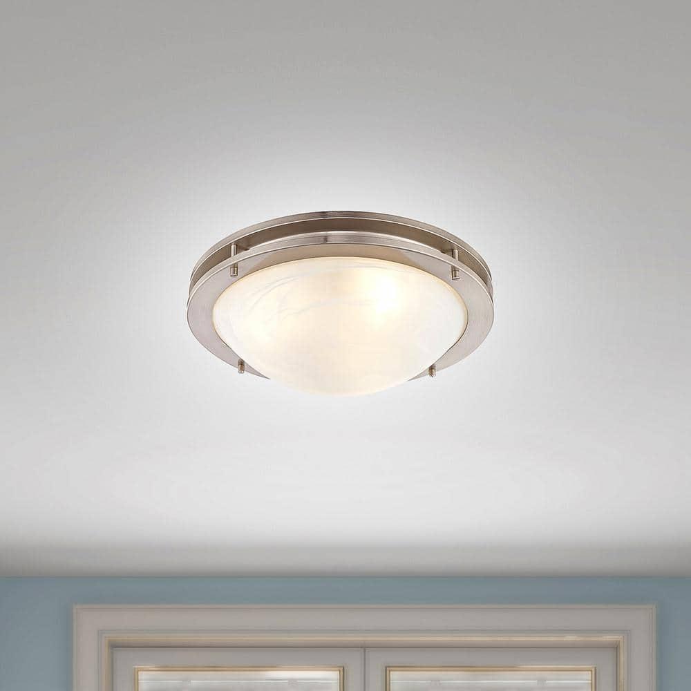 Livex Lighting Ariel 3 - Light Flush Mount in  Brushed Nickel