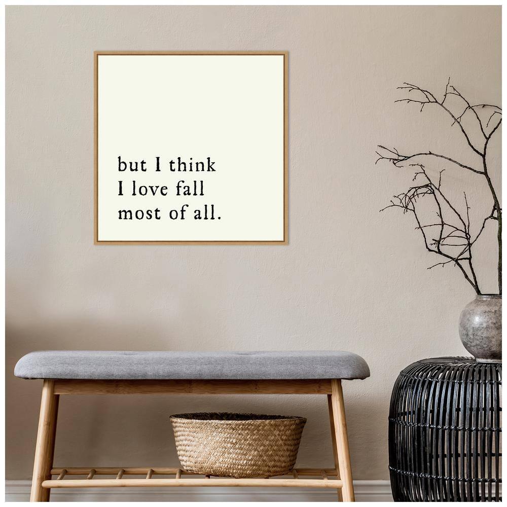 Amanti Art But I think I love fall most of all by Amanti Art Portfolio Canvas Wall Art Print Framed 22 x 22-in.