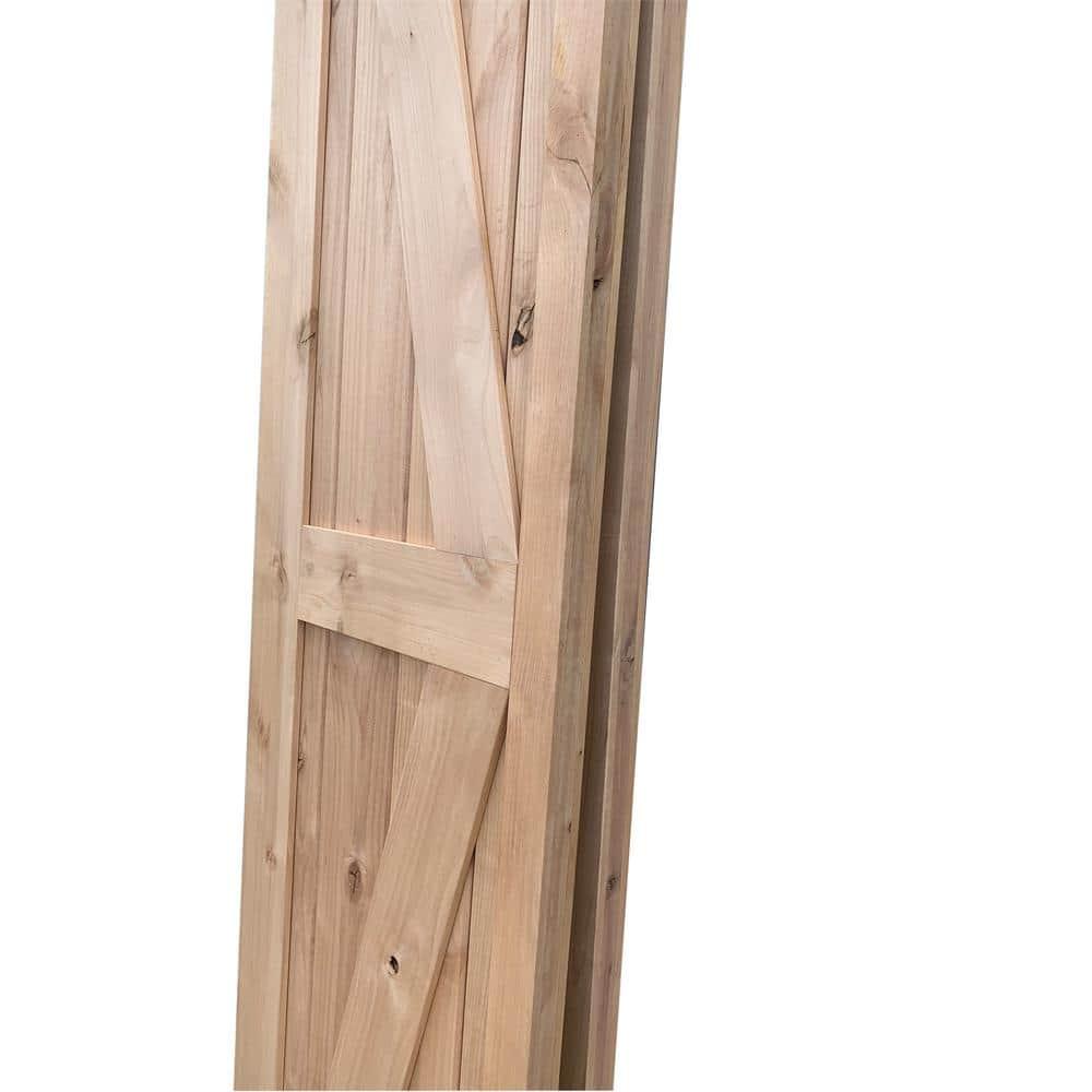 Lubann Paneled Solid Alder Wood Bifold Biparting Barn Door Slab