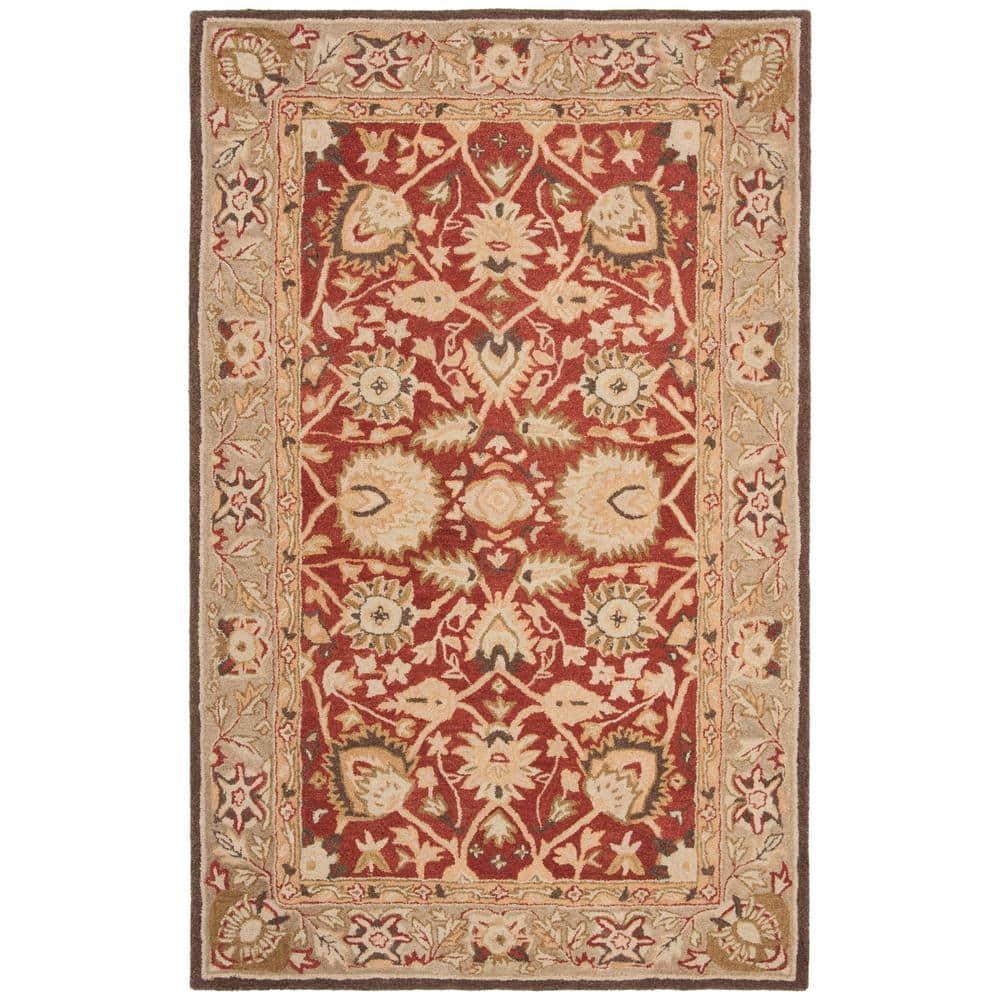 Anatolia AN512 Hand Tufted Indoor Area Rug - Rust/Green - 6'x9' - Safavieh