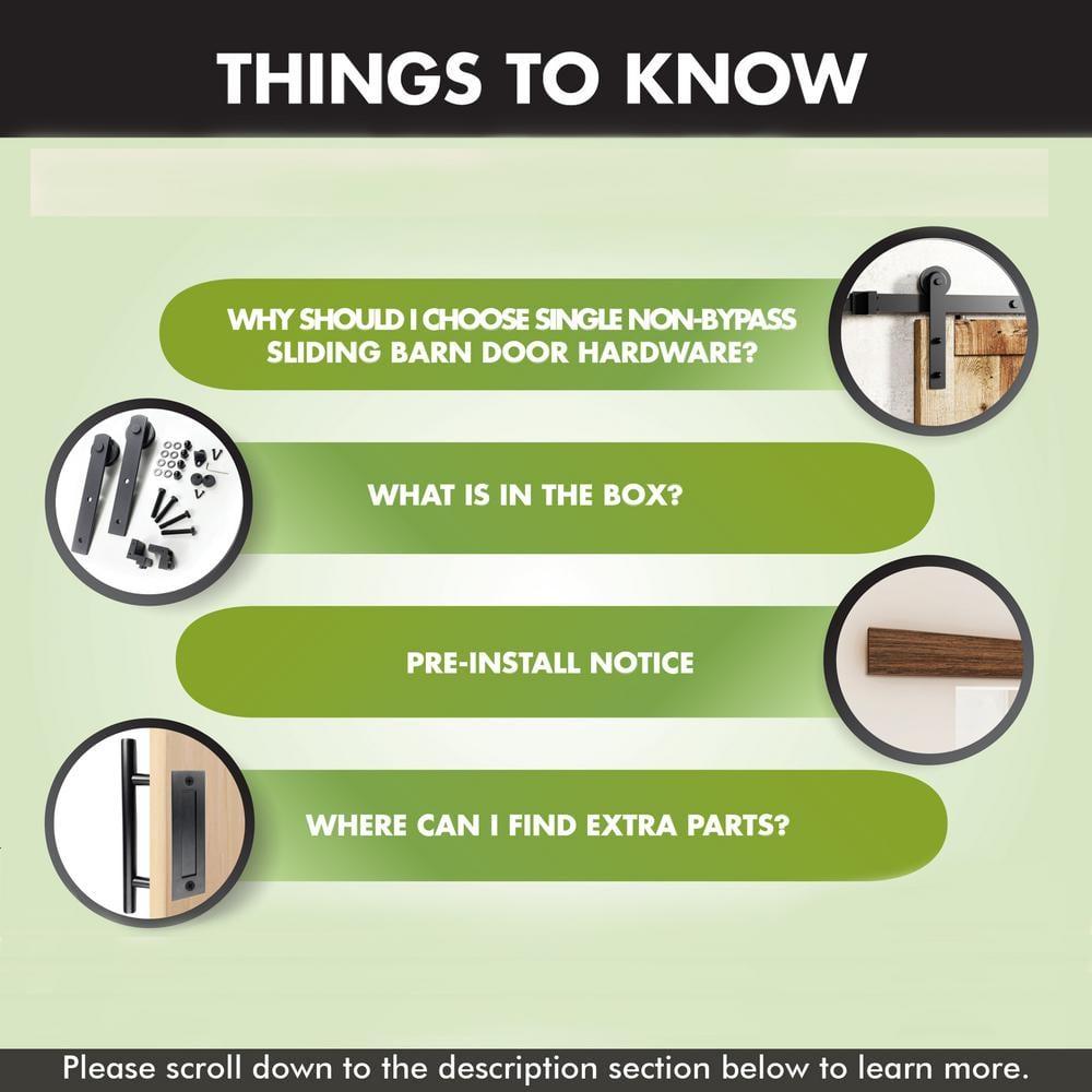 Homacer Black Rustic Sliding Barn Door Hardware Kit, for Two/Double Doors, 9ft Long Flat Track, Straight Design Roller, Heavy Duty, for Interior & Exterior Use