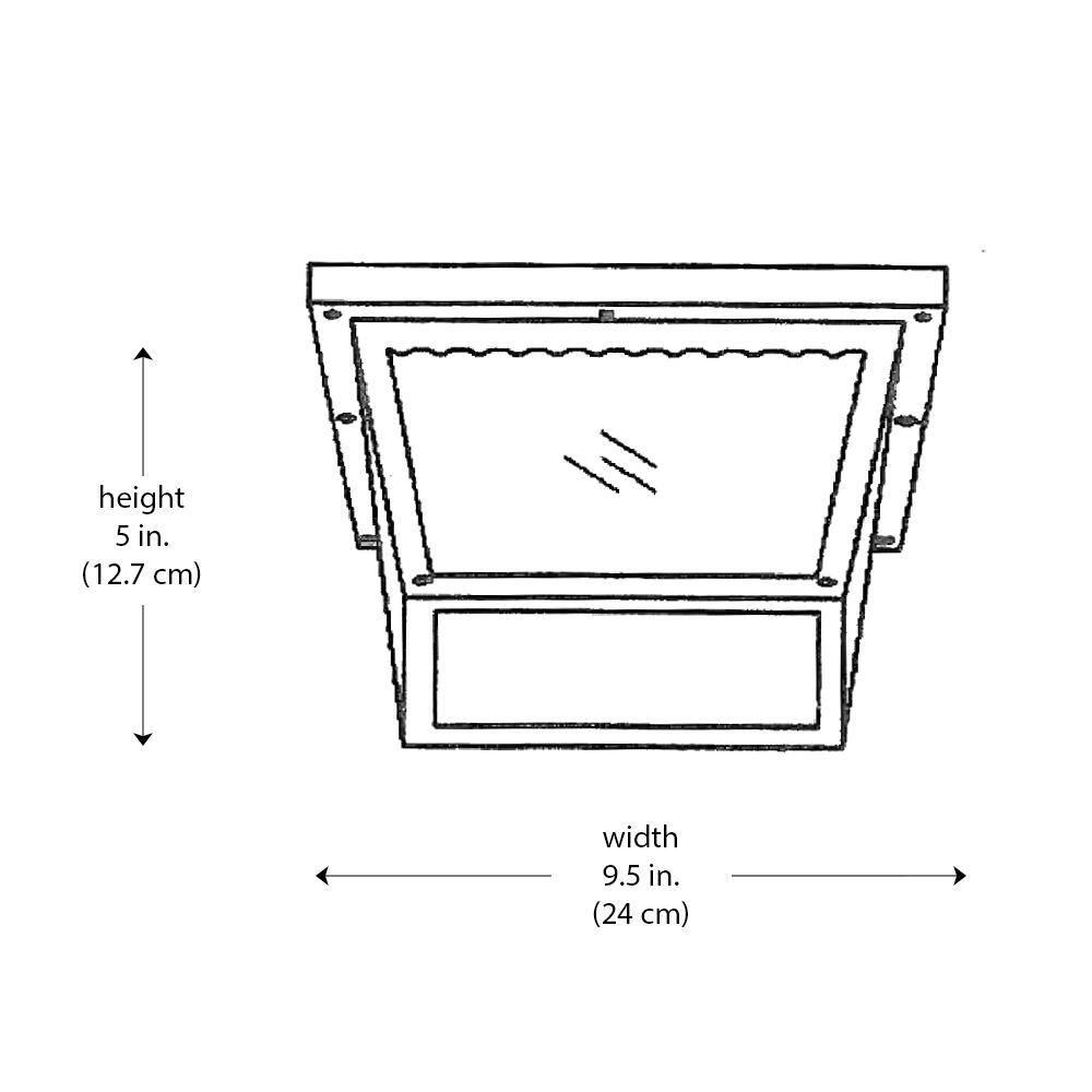 Samantha 2-Light Rust Outdoor Flush Mount Ceiling Light Fixture with Frosted Glass