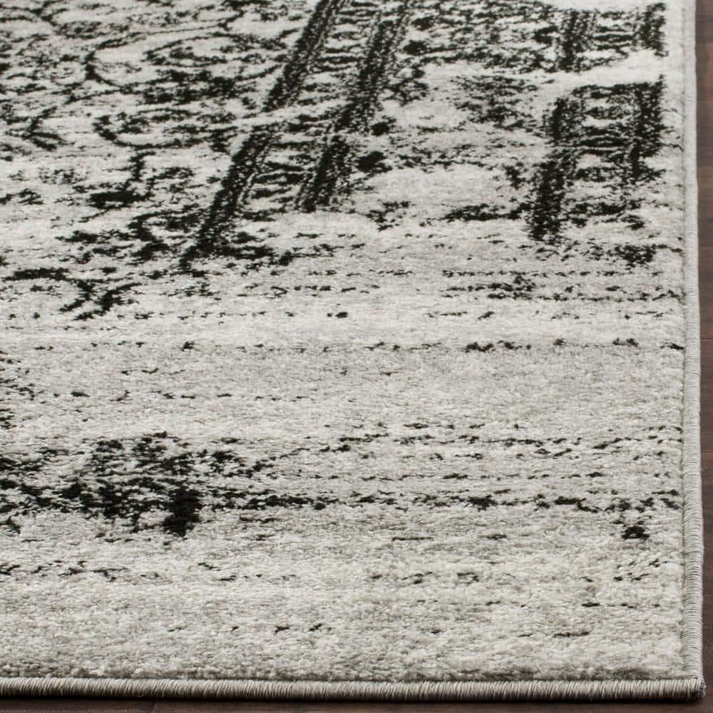 Adirondack ADR101 Power Loomed Area Rug - Silver/Black - 8'x10' - Safavieh.