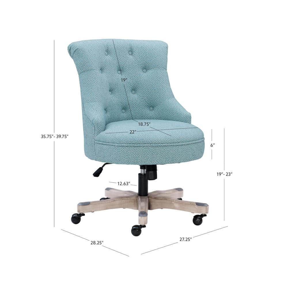 Sinclair Tufted Swivel Office Chair with Casters, Adjustable - Linon