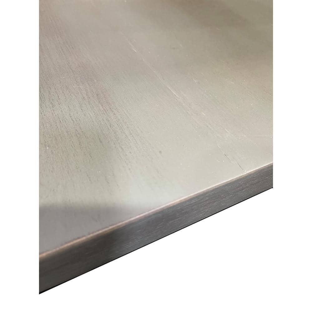 Best Master Luxembourg Solid Wood Rectangular Dining Table in Rustic Gray