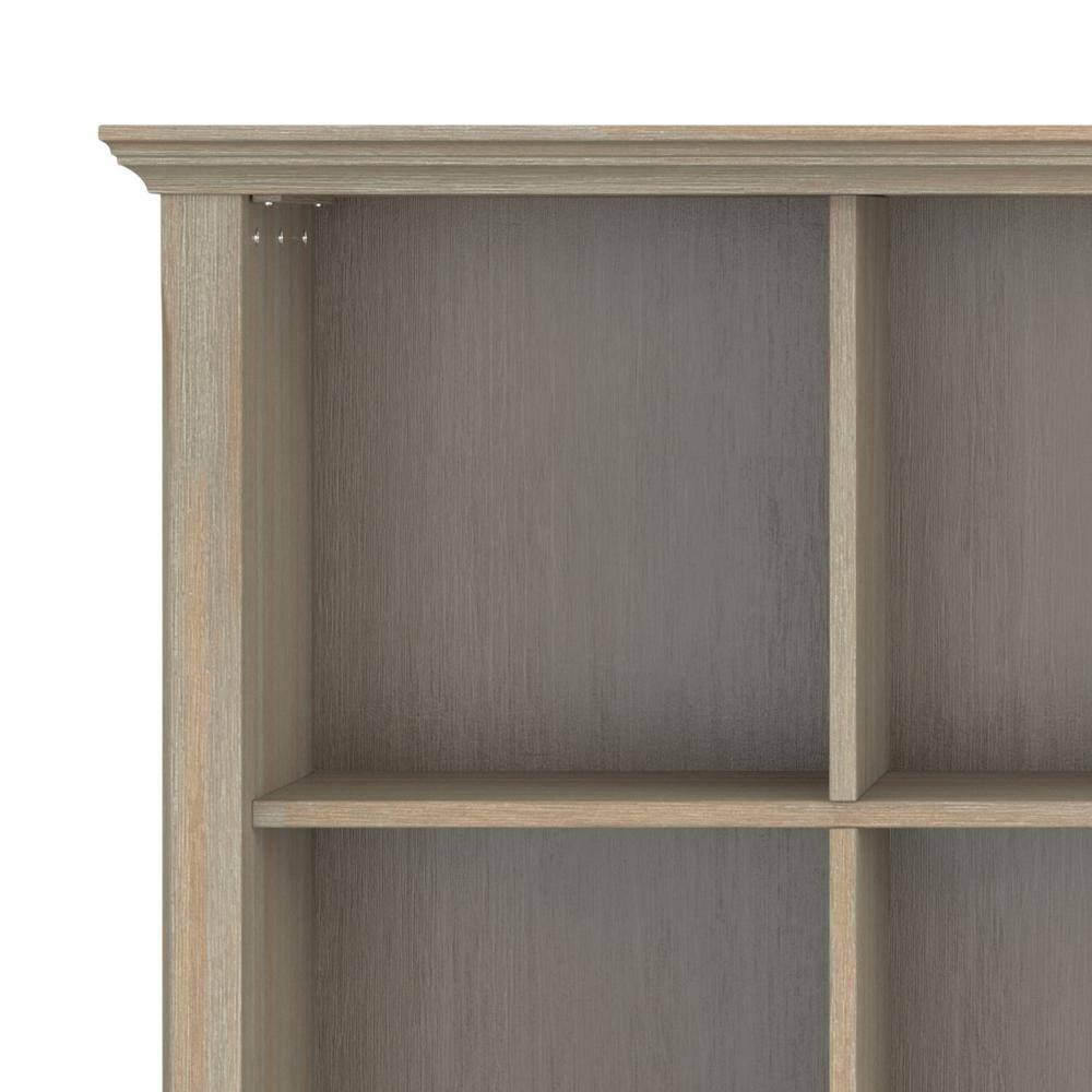 Simpli Home Acadian 57"W Solid Wood Storage Console Table