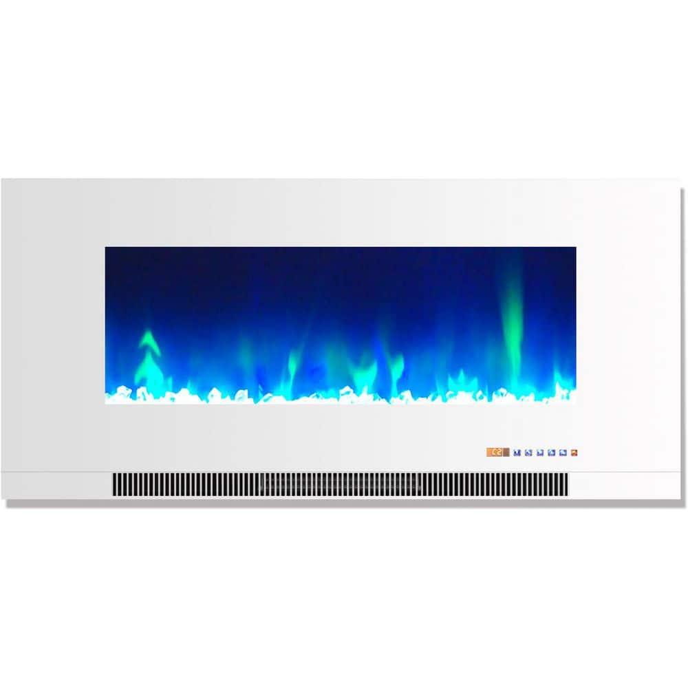 Cambridge Cambridge Wall Mount Electric Fireplace Heater with Remote Control for Indoor Use in Living Room, Bedroom, Home Office