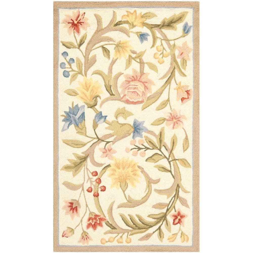 Safavieh Hand Hooked Wool Floral Rug | Wayfair