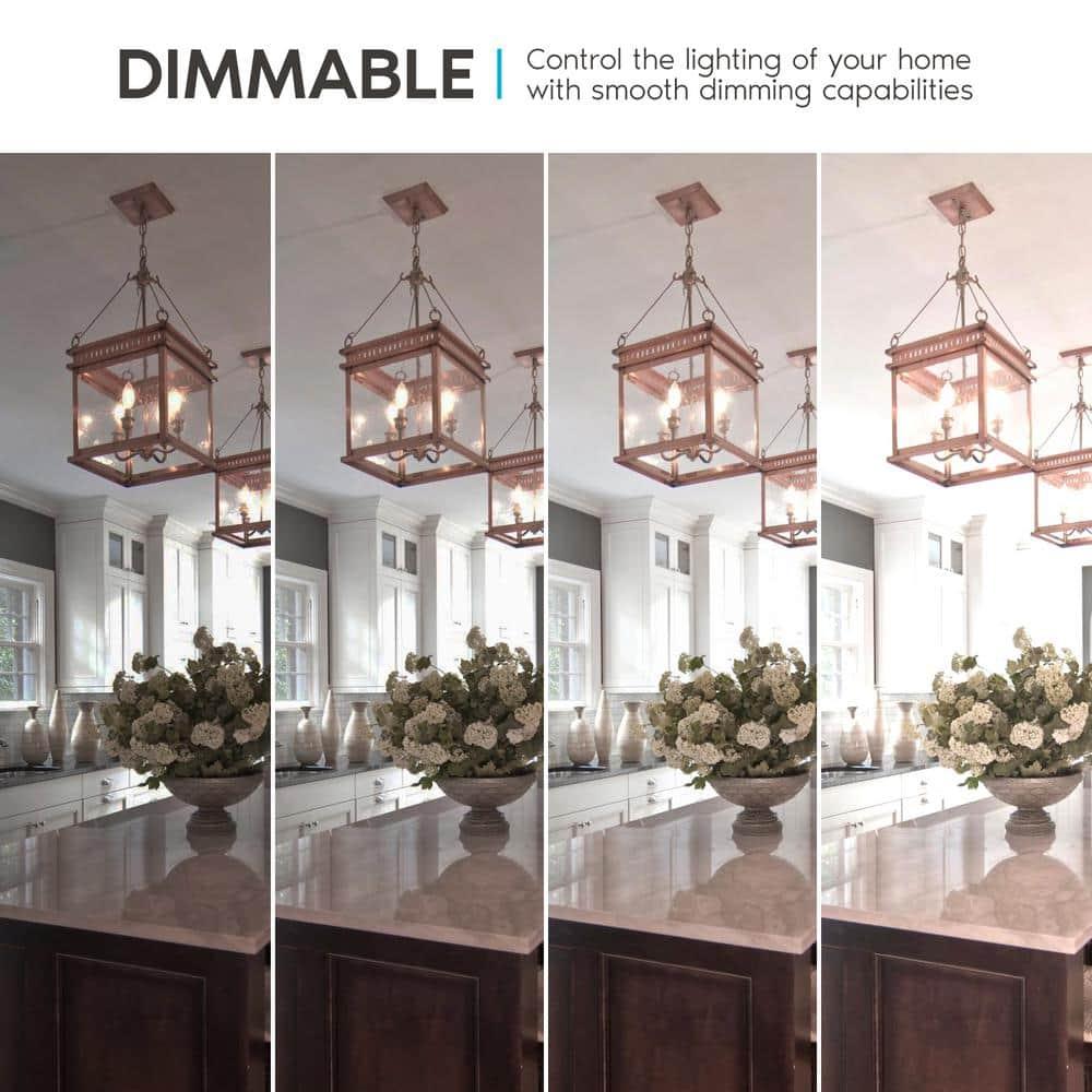 4 Watt (40 Watt Equivalent), CA11 LED, Dimmable Light Bulb, E12/Candelabra Base