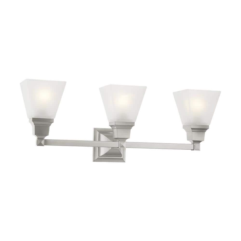 Livex Lighting Mission 3 - Light Vanity in  Brushed Nickel