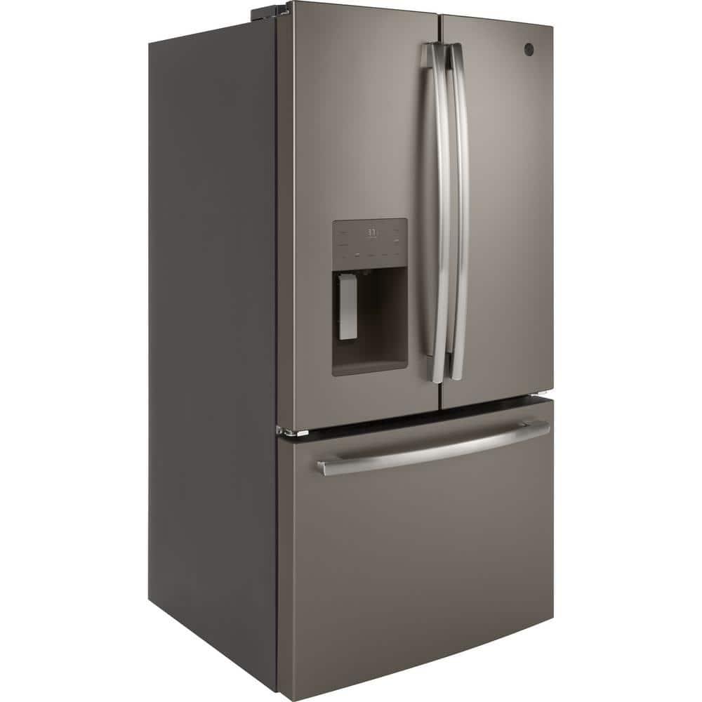 GE Appliances 25.5 Cubic Feet Energy Star Smudge-Resistant French Door Refrigerator with Water and Ice Dispenser