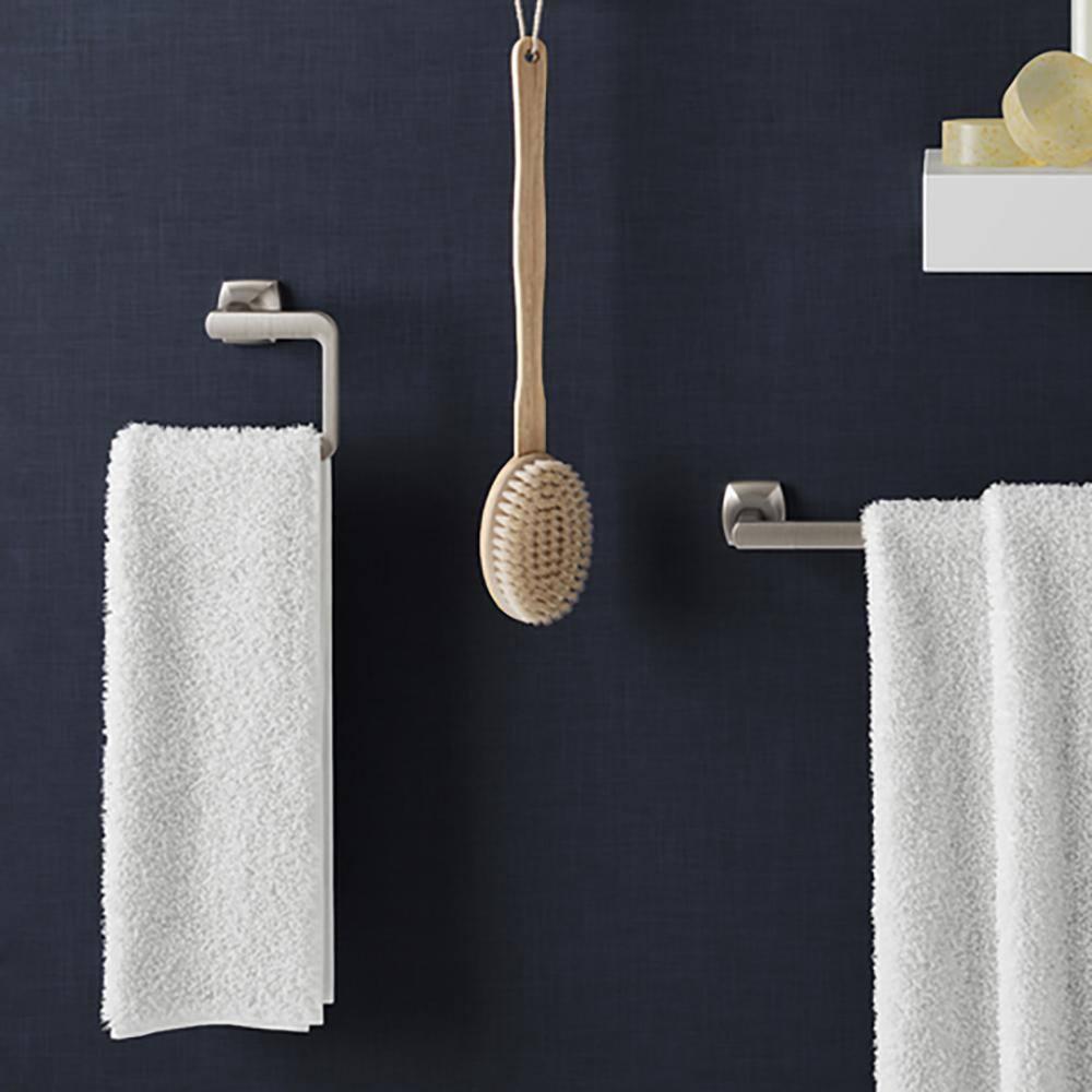 Pfister Vaneri Towel Ring, Hand Towel Holder for Bathroom, Wall-Mounted, Screw-In, Spot Defense Brushed Nickel Finish, BRBVRI0GS