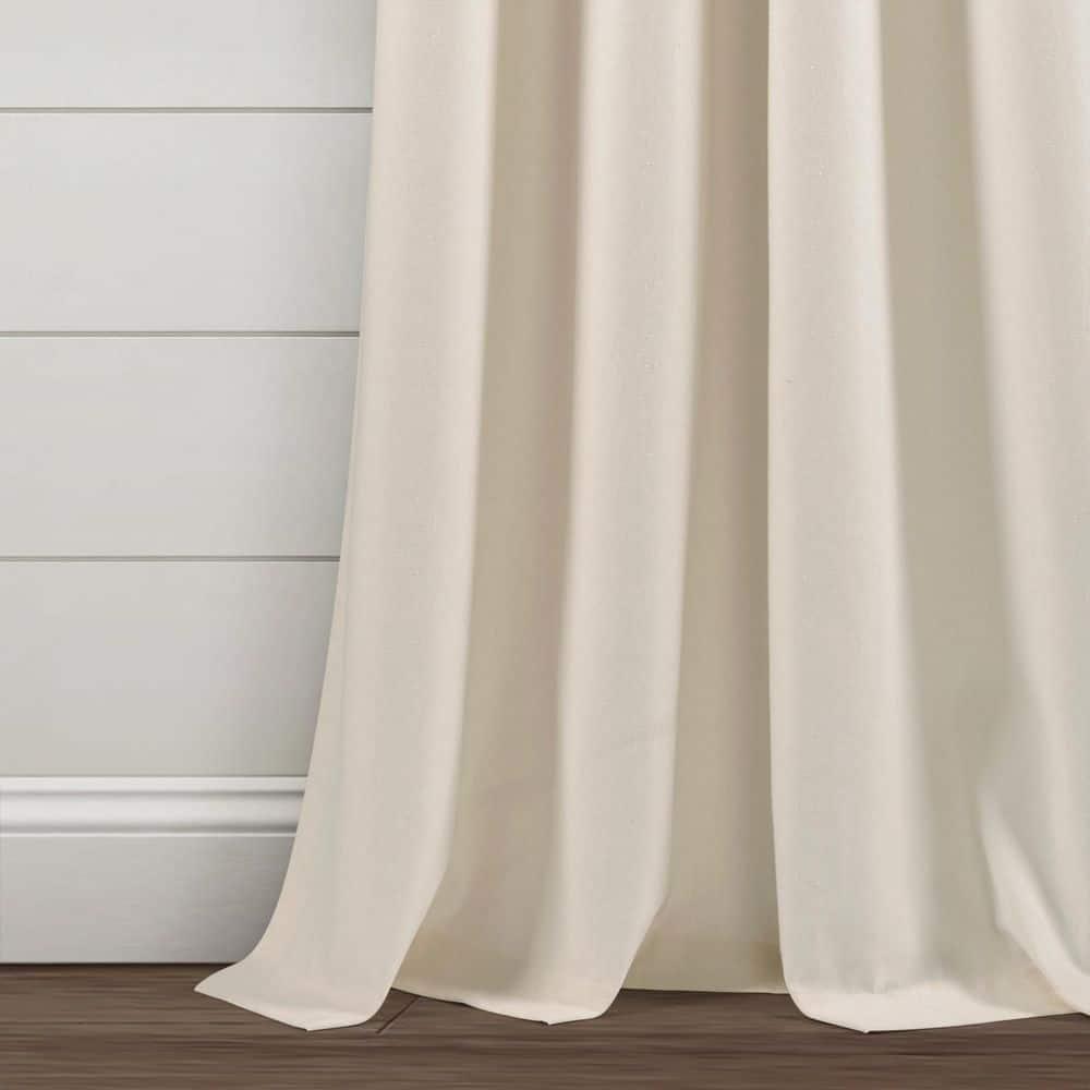 Lush Decor Farmhouse Boho Stripe Window Curtain Panels - Gray Ombre - 42 X 84