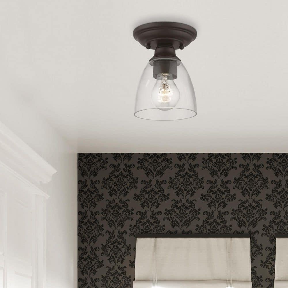 Livex Lighting Montgomery 1 - Light Flush Mount in  Bronze