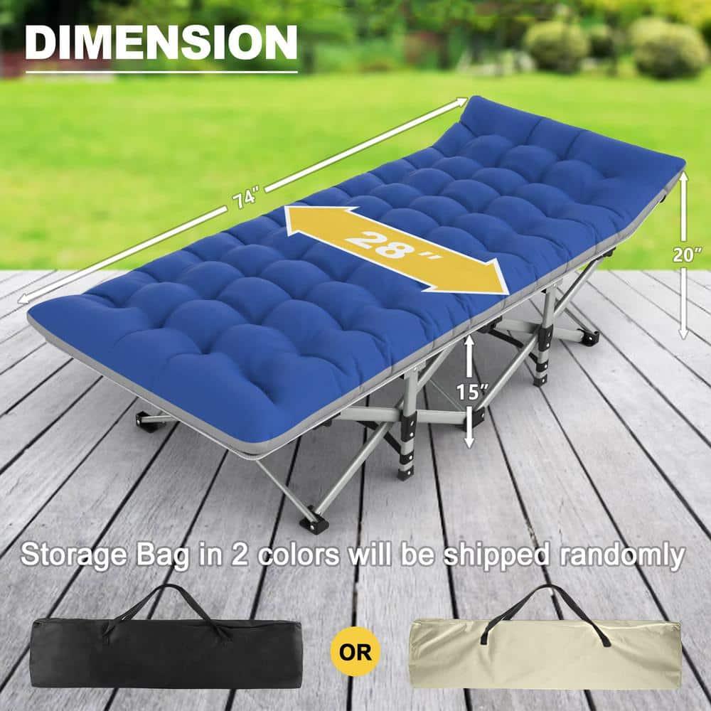 Suteck Folding Camping Cot Portable Outdoor Heavy Duty Sleeping Cot with Mattress and Carry Bag