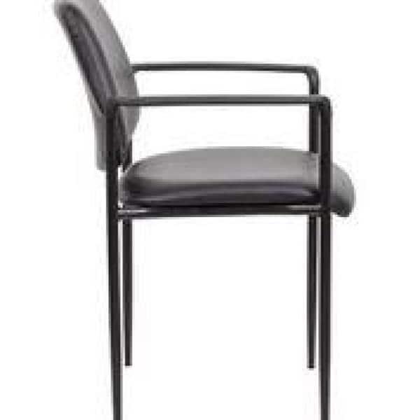 Stackable Vinyl Seat Reception Chair with Metal Frame
