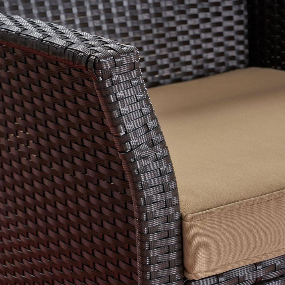 St Lucia 2pc Wicker Club Chairs: Cushioned, Weather-Resistant - Christopher Knight Home