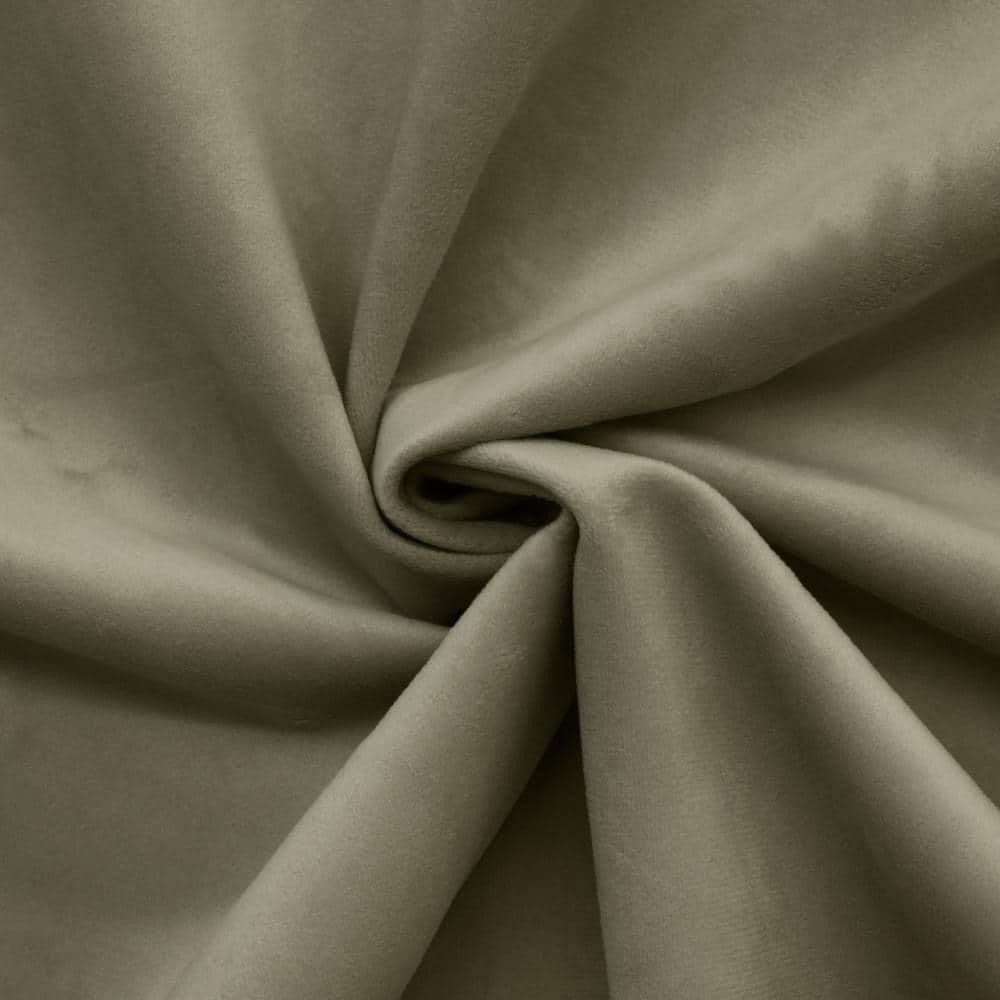 Thermaplus Seren Room Darkening Window Treatment Dual Header Curtain Panel for Bedroom Livingroom 50" x 63" Taupe