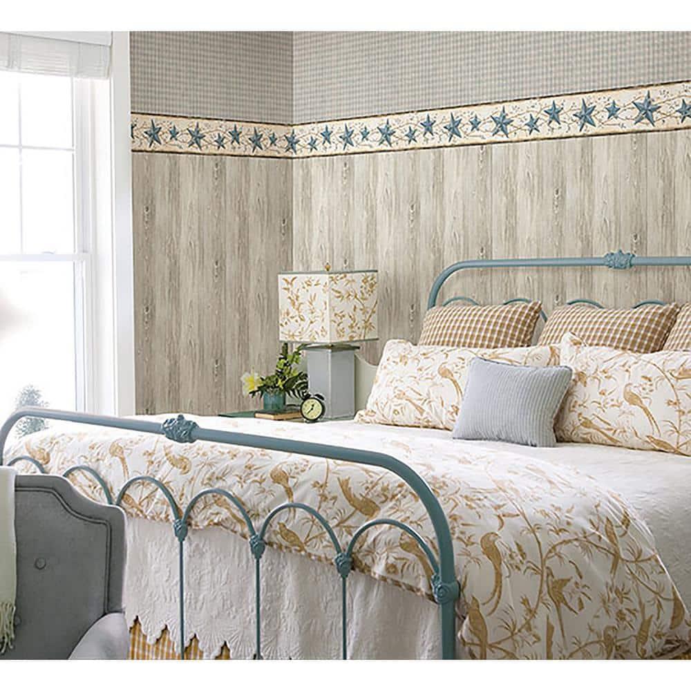 878788 Heritage Tin Star Wallpaper Border Blue CTR65366b