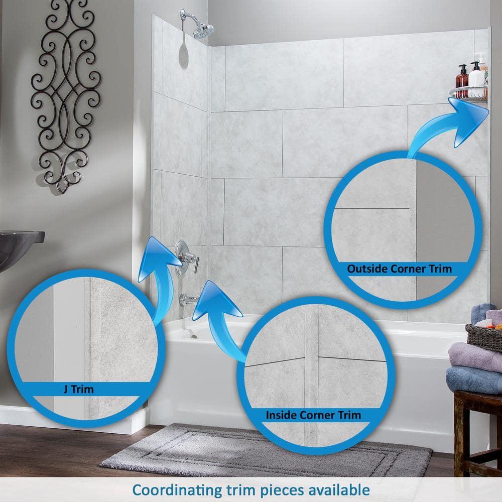 Palisade 25.6 in. x 14.8 in. Interlocking Vinyl Waterproof Wall Tiles