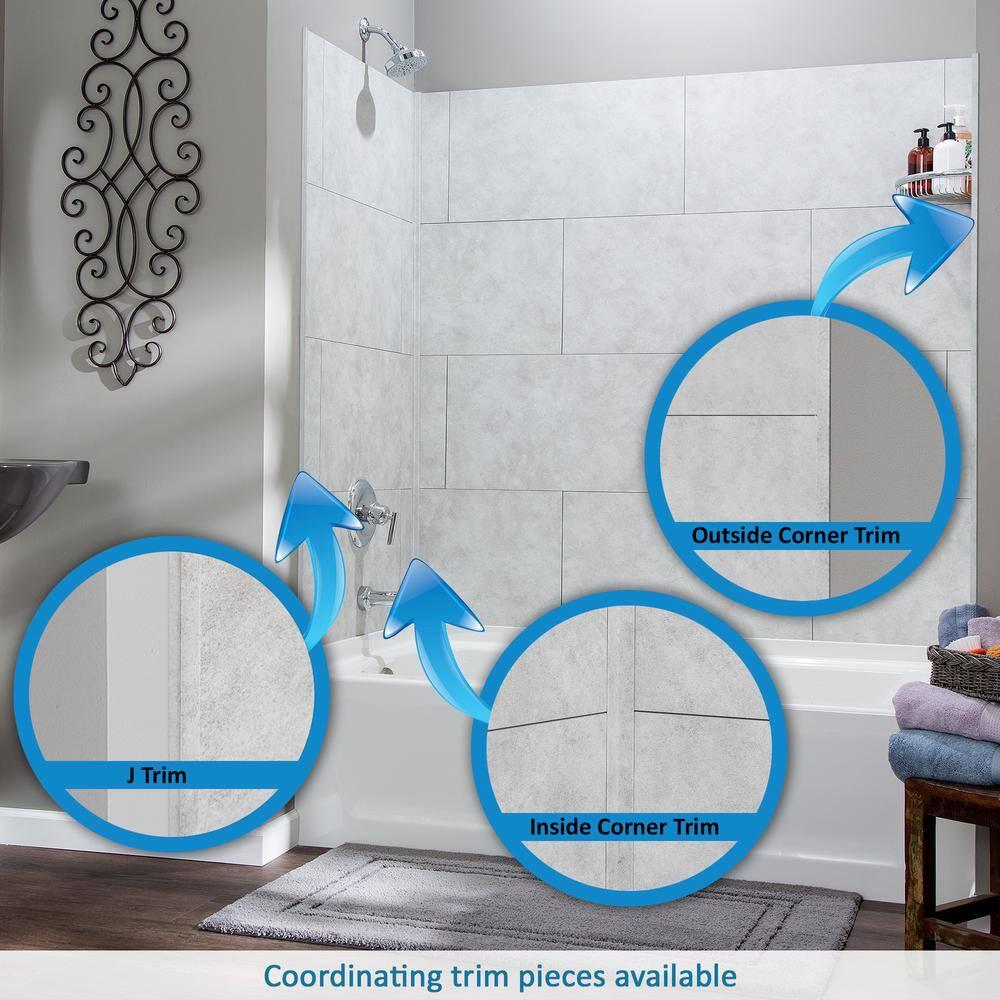 Palisade 25.6 in. x 14.8 in. Interlocking Vinyl Waterproof Wall Tiles