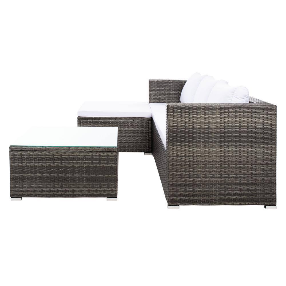 Madalina Living Set - Indoor/Outdoor - PAT7509 - Grey Brown/White - Safavieh