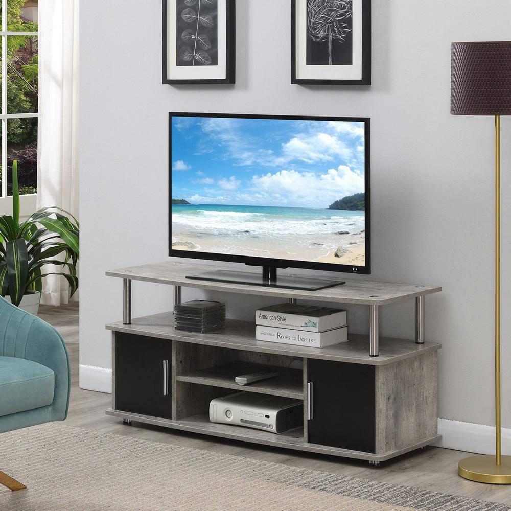 Convenience Concepts Designs2Go Monterey TV Stand, Faux Birch/Black