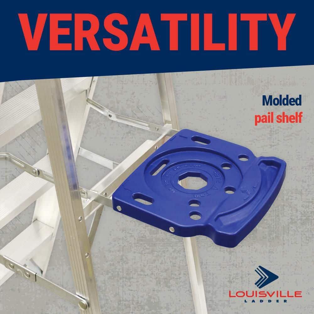 Louisville Ladder 10 ft. Aluminum Step Ladder with 250 lbs. Load Capacity Type I Duty Rating