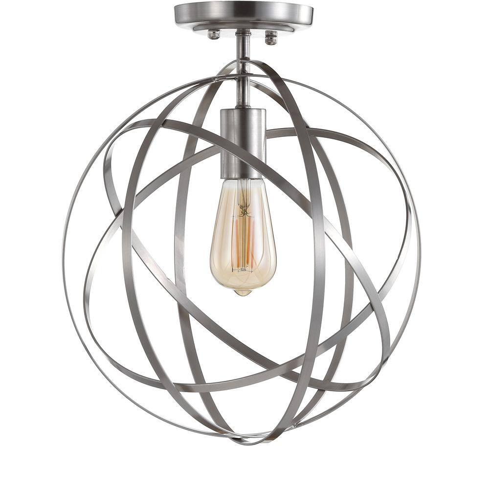 Alma 13" Metal LED Flush Mount, Nickel