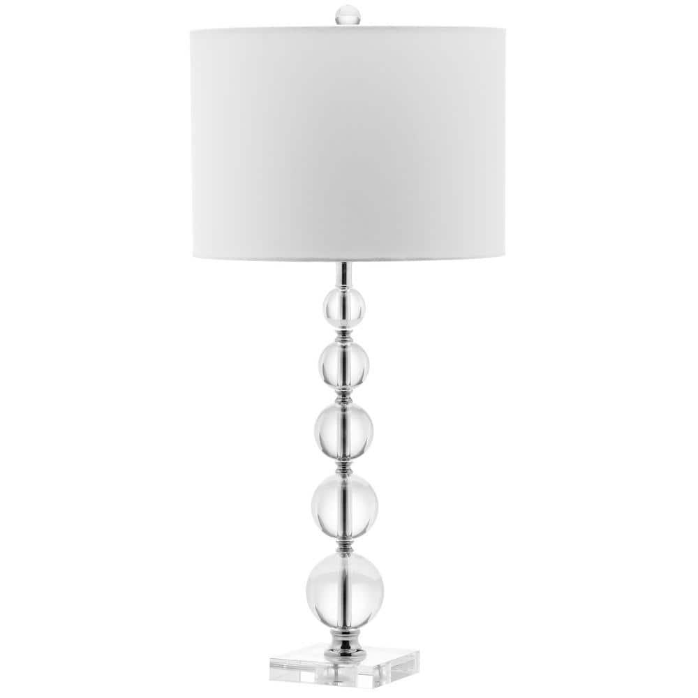 Safavieh Liam 29-Inch High Stacked Crystal Ball Lamp, Clear