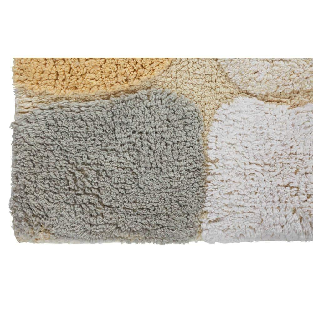 2pc 32"x20" Pebbles Bath Rug Set Spa Light Beige - Chesapeake Merchandising: Cotton Tufted Bathroom Mats, Machine Washable