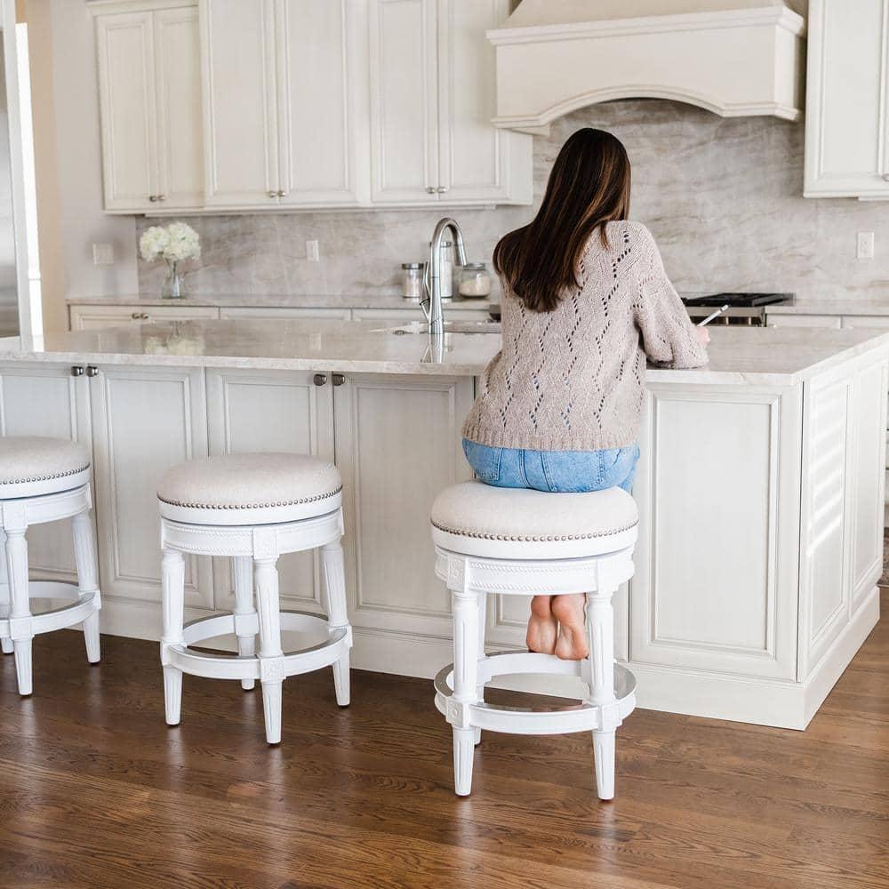 Maven Lane Maven Lane Pullman Backless Stool with Fabric Upholstery