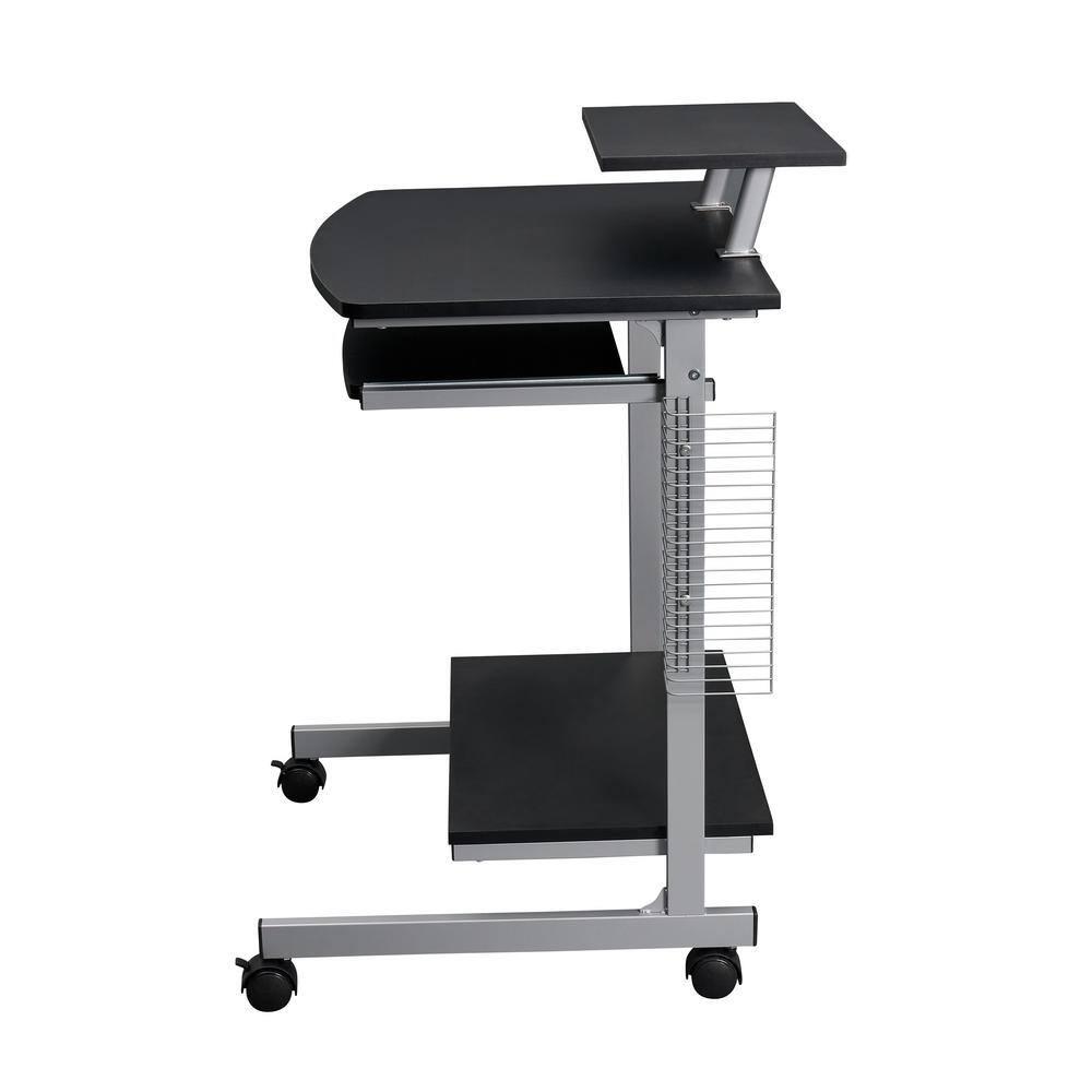 Techni Mobili Solid Wood Top Metal Base Standing Desk
