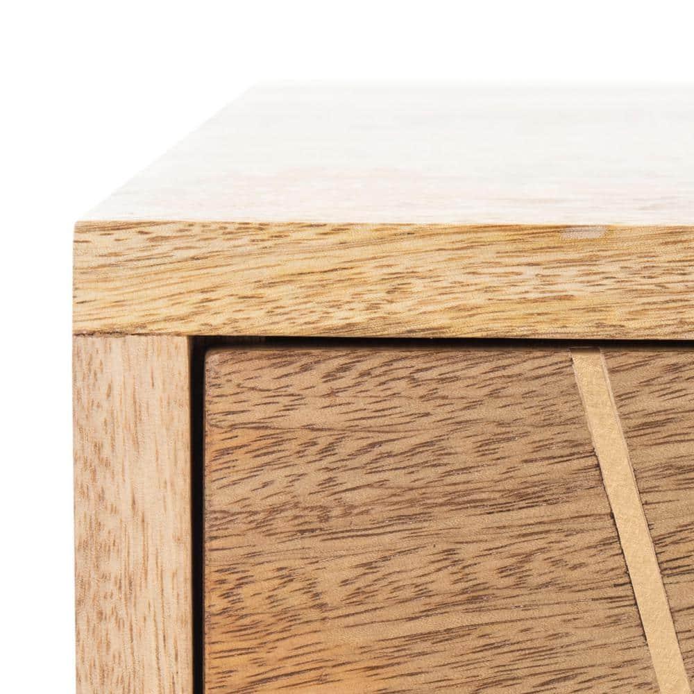 Marigold 3 Drawer Chest - CHS9001 - Natural/Brass - Safavieh