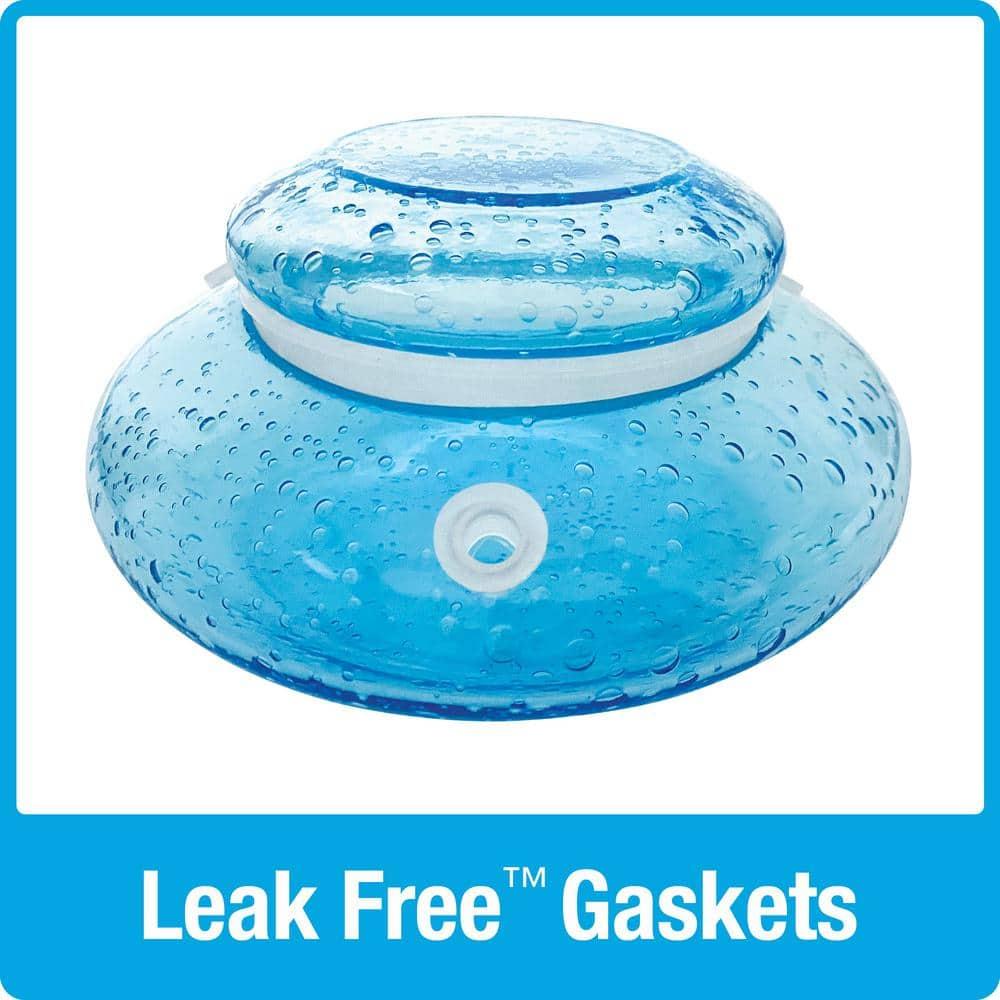 Mason Jar Blue Glass Top Fill Hummingbird Glass Feeder 16 oz.