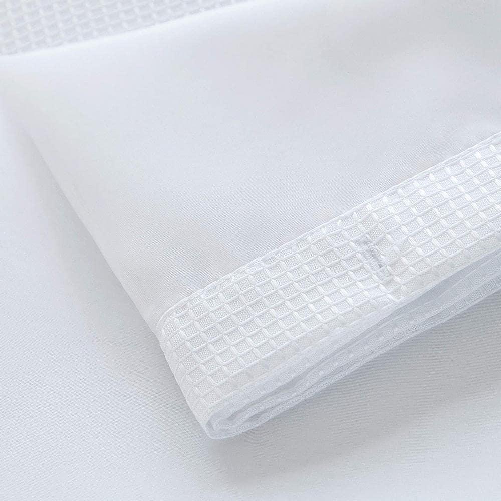 Dainty Home Complete Shower Curtain With Detachable Liner - White